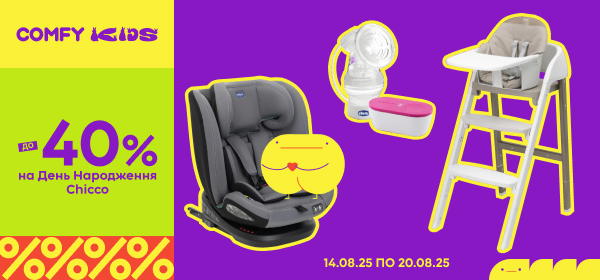 Знижки до -40% на товари Chicco